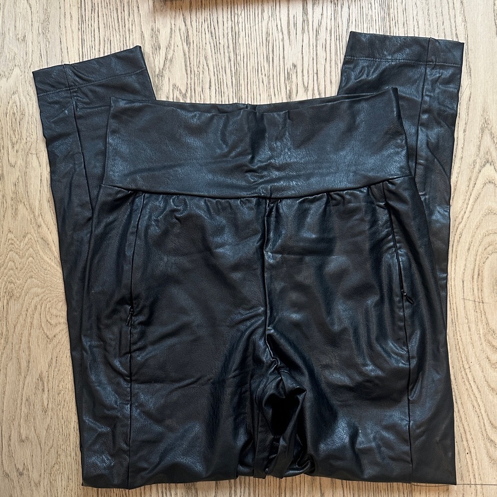 Commando Black Faux Leather Pants